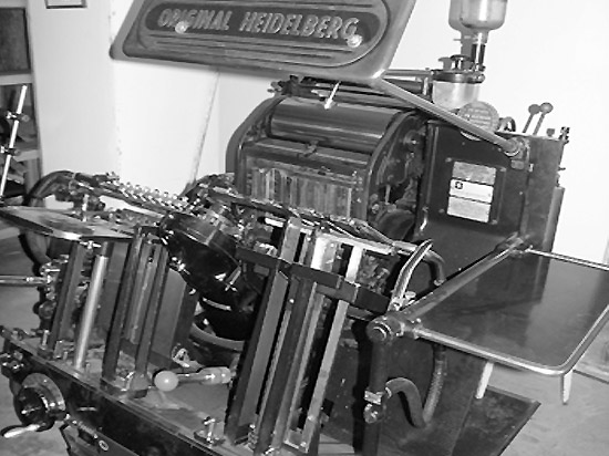 Impression typographique Heidelberg Original